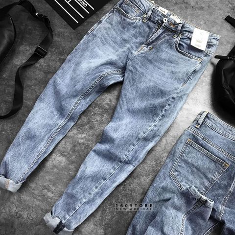T0PMAN Blue Washed Slim Jeans