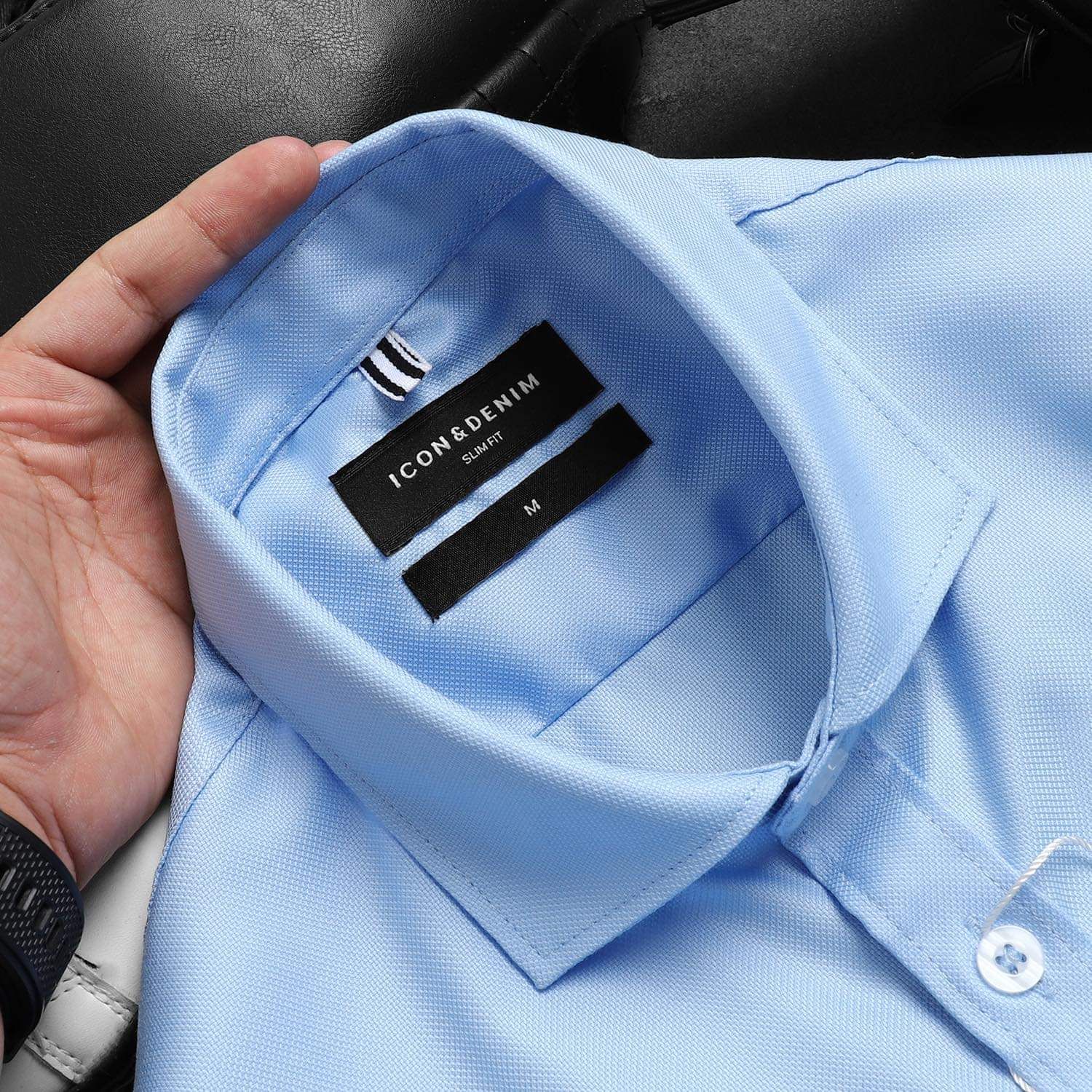 Áo sơmi ICON DENIM vân hạt