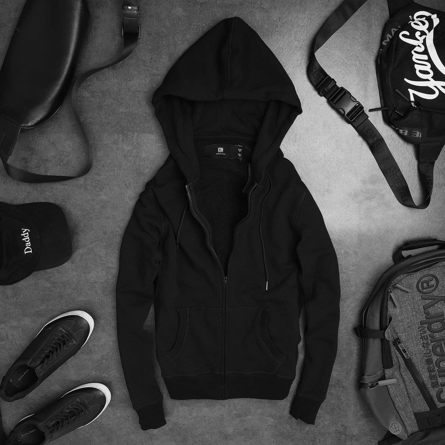 Áo khoác ICON DENIM hooded zip
