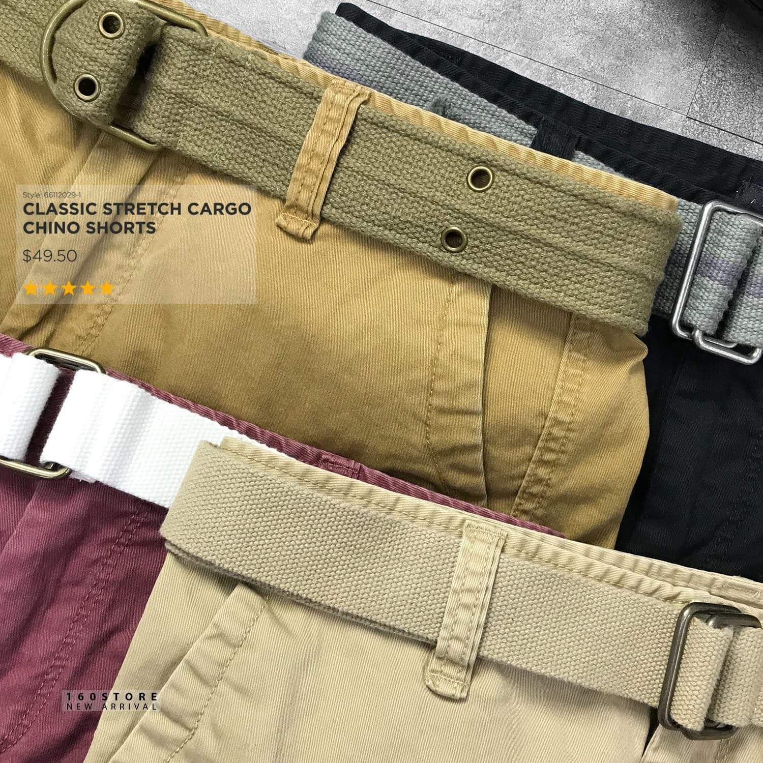 AER0P0STALE Classic Cargo Chino Shorts