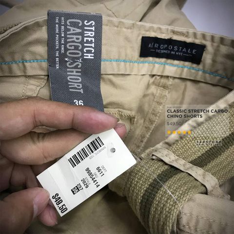 AER0P0STALE Classic Cargo Chino Shorts