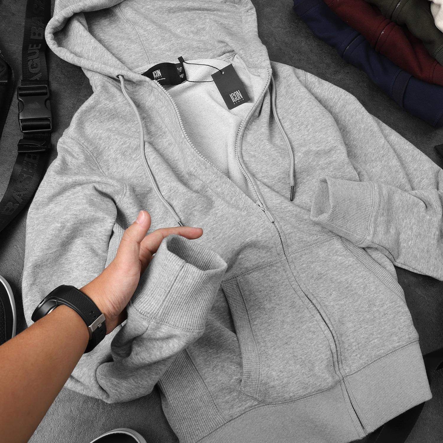 Áo khoác ICON DENIM hooded zip