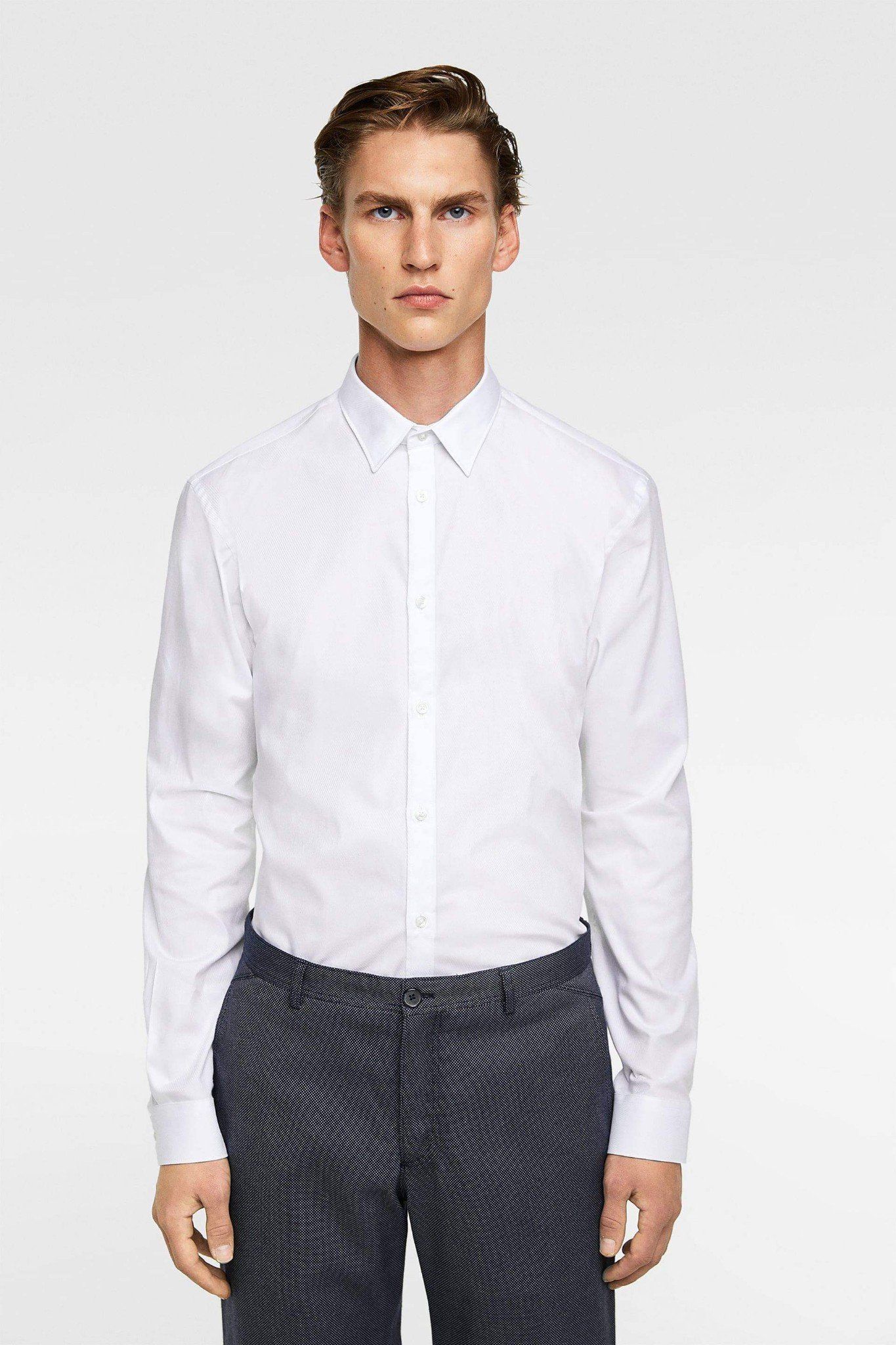 ZRA Textured Wave Shirts (cổ Đức)