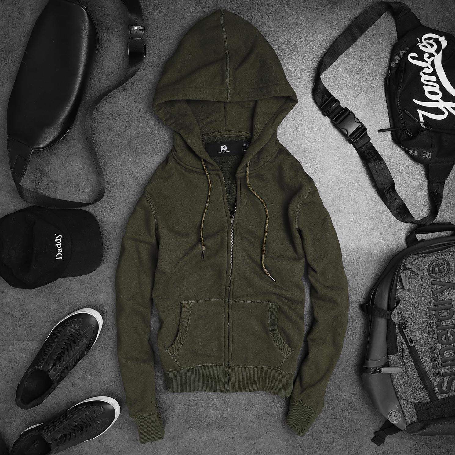 Áo khoác ICON DENIM hooded zip