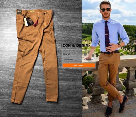 Icon & Denim Khaki Slim Chinos