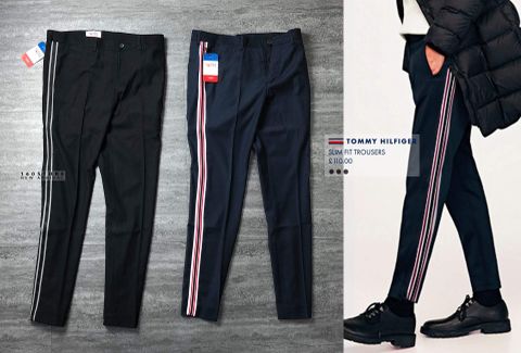 T0MMY Side-Striped Slim Trousers
