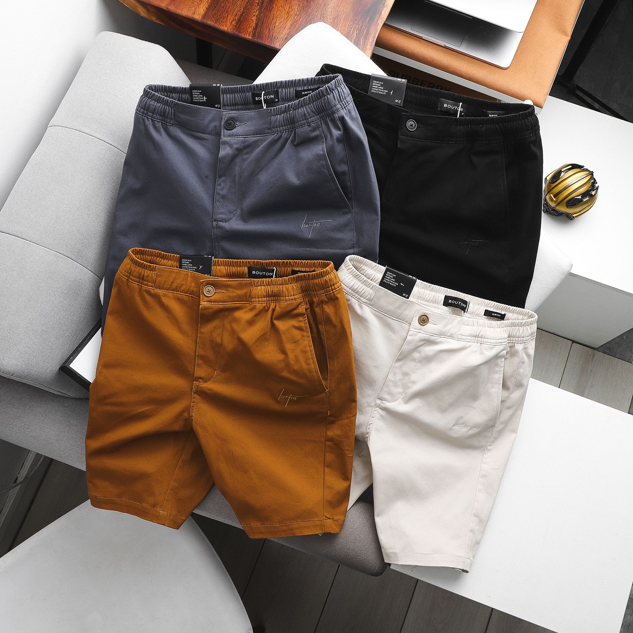 Quần Short Kaki BOUTON Slim