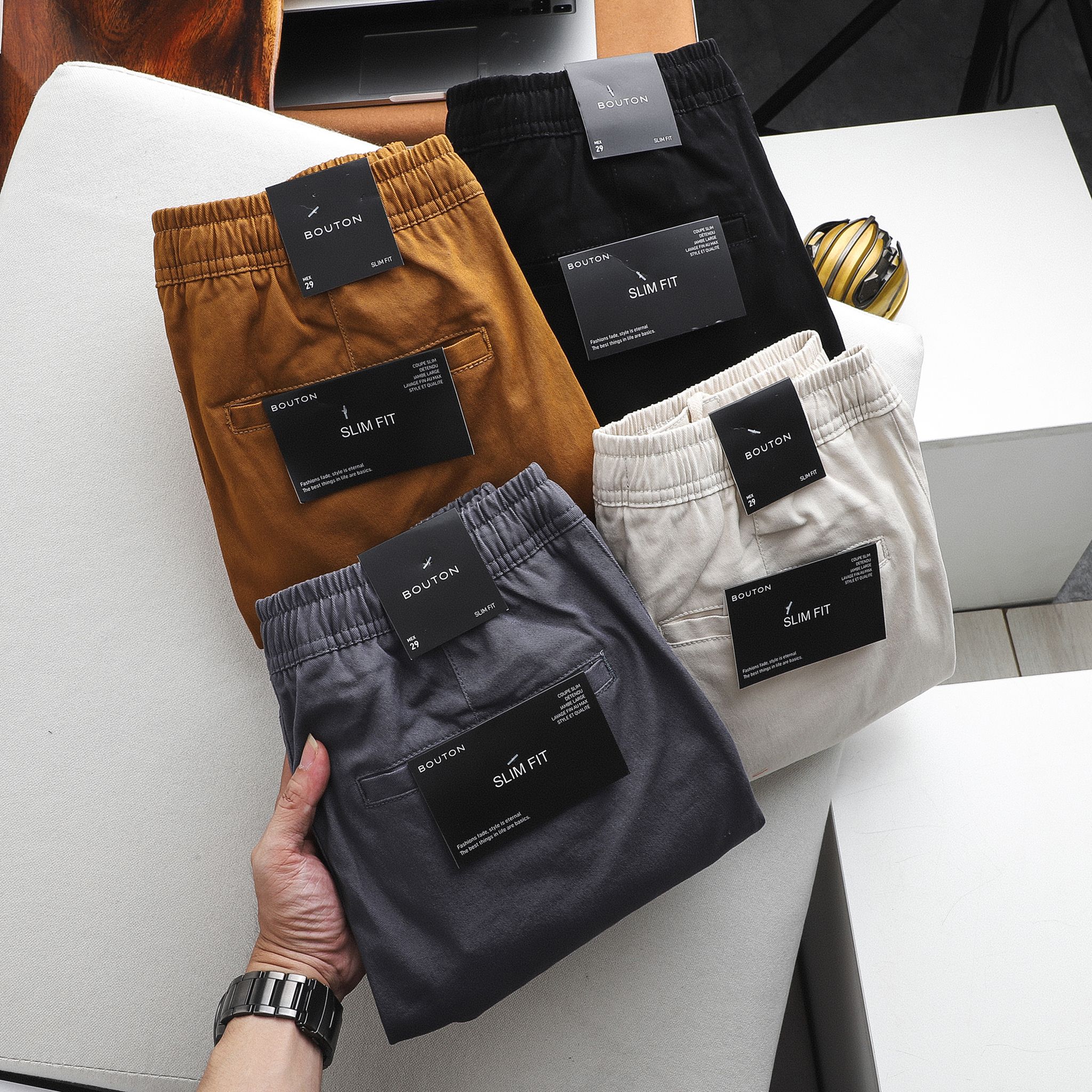 Quần Short Kaki BOUTON Slim