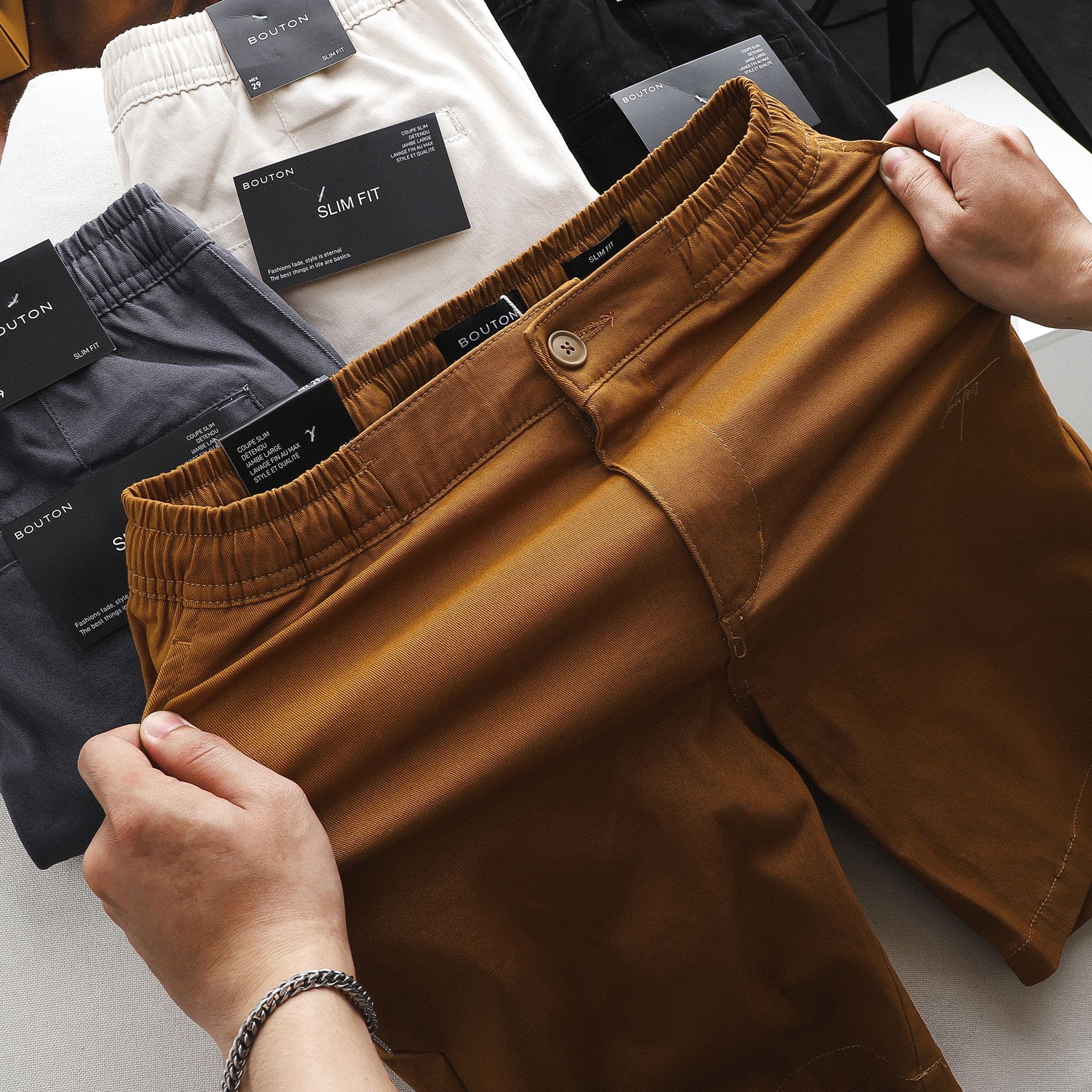 Quần Short Kaki BOUTON Slim