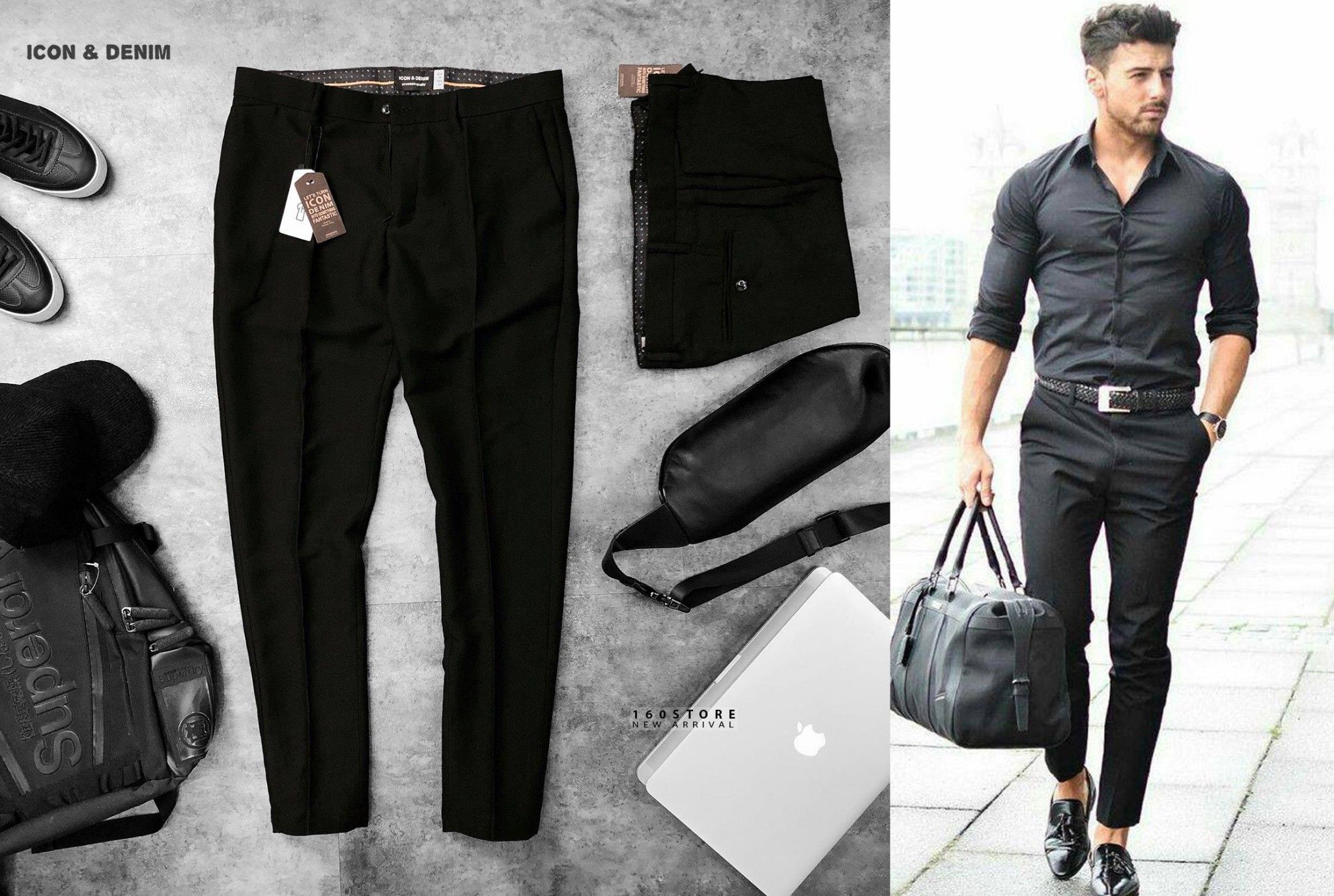 Icon & Denim Slim Fit Trousers