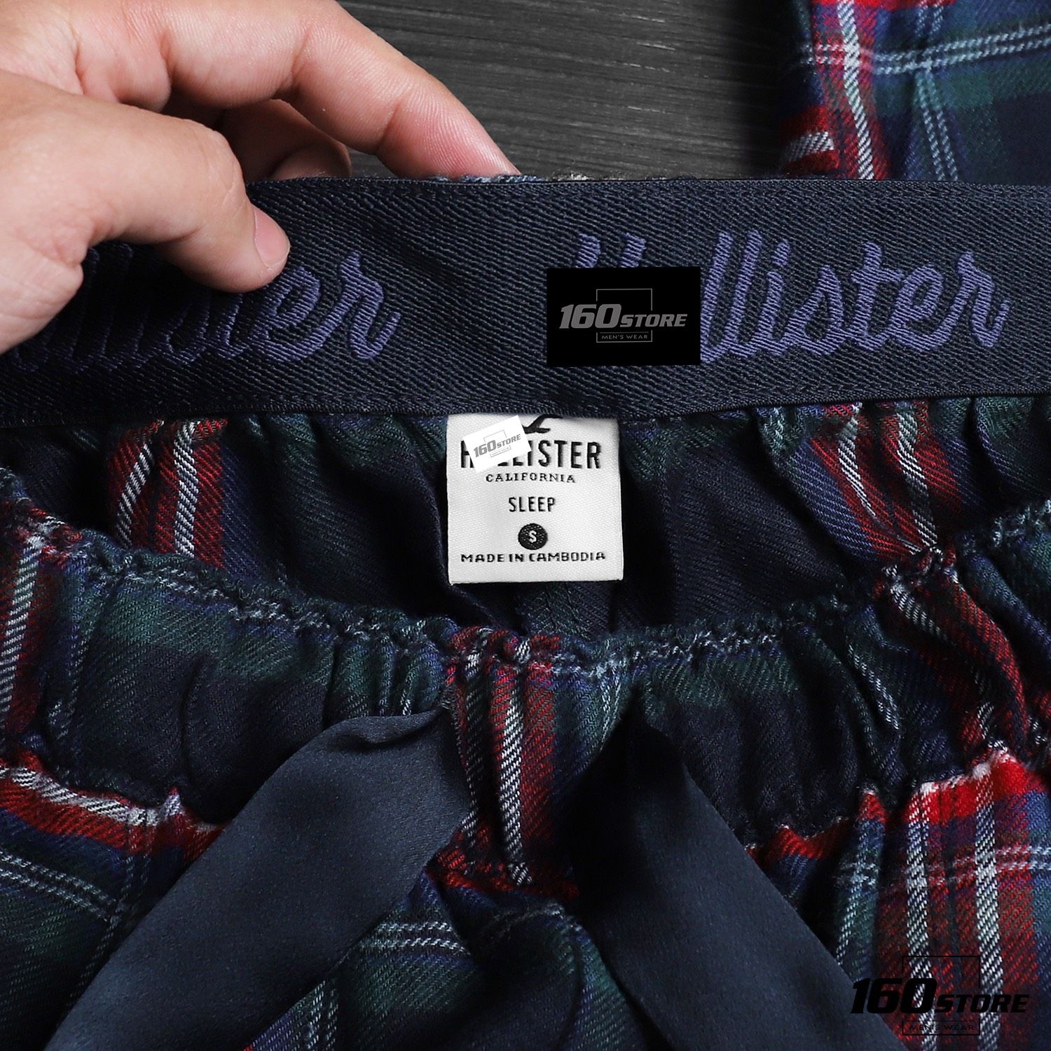 Quần jogger caro H0LLISTER