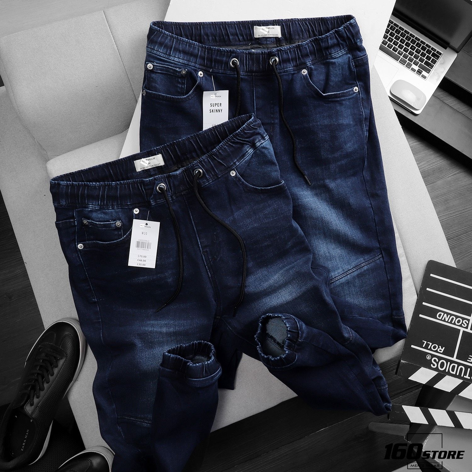 Quần jogger jeans T.MAN biker