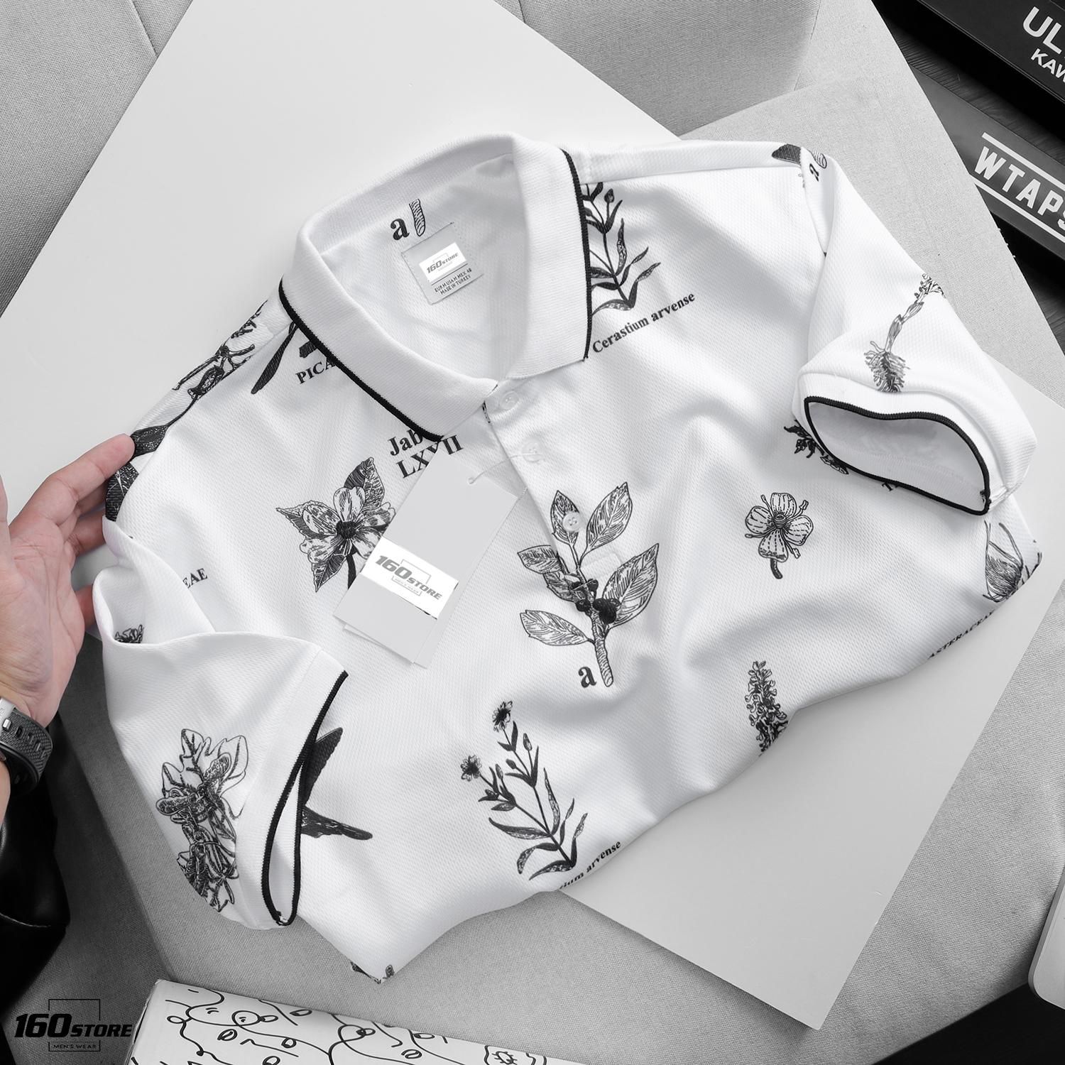 Áo polo ZRA floral pattern