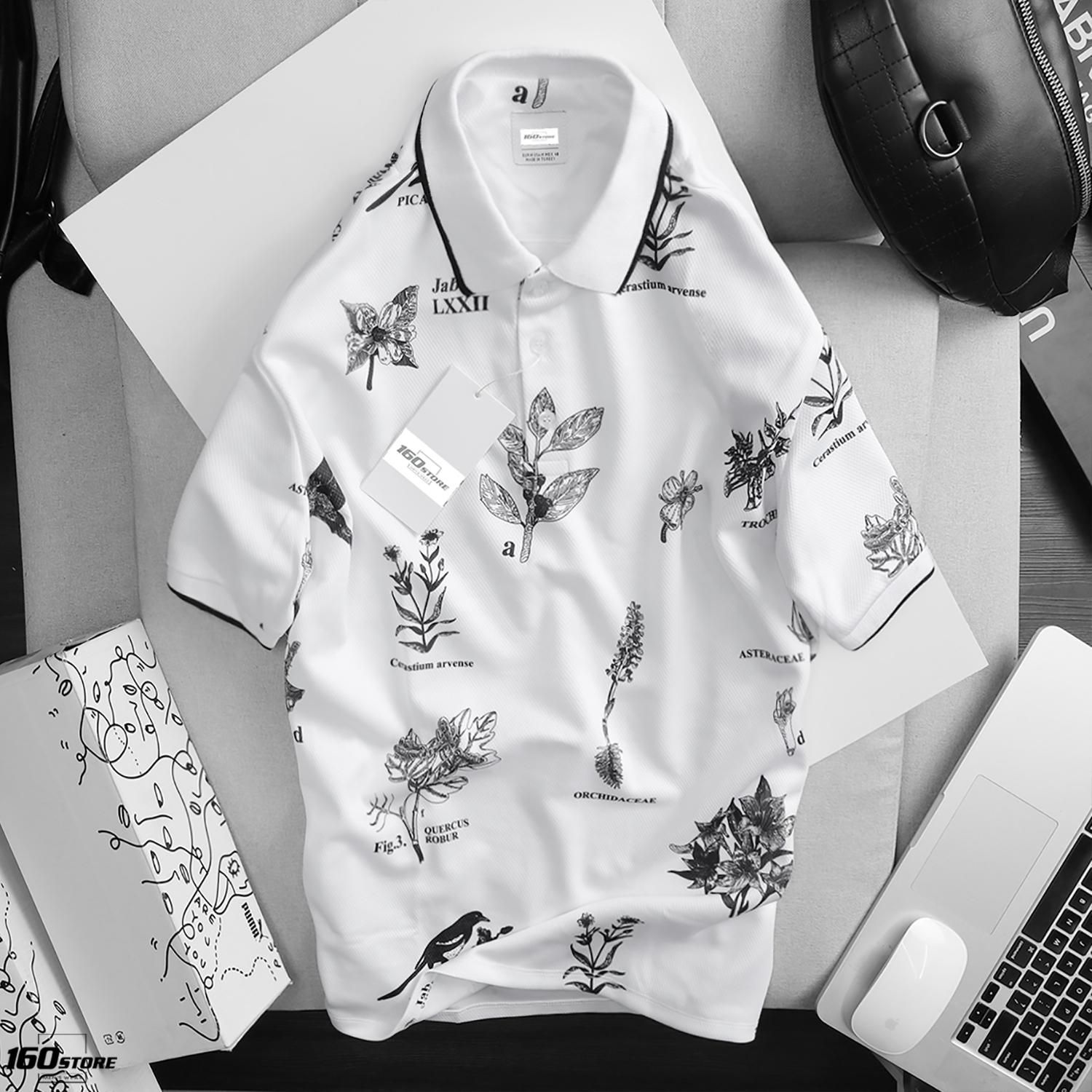 Áo polo ZRA floral pattern