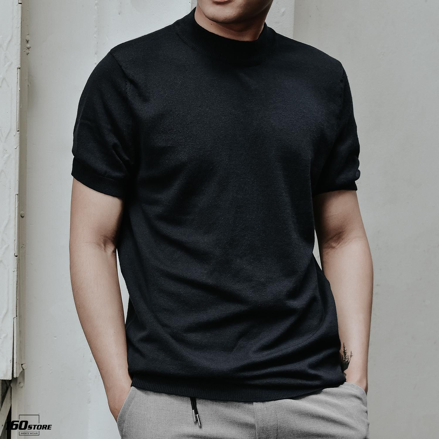 Áo thun len (sweater) T.MAN knitted muscle fit turtle neck