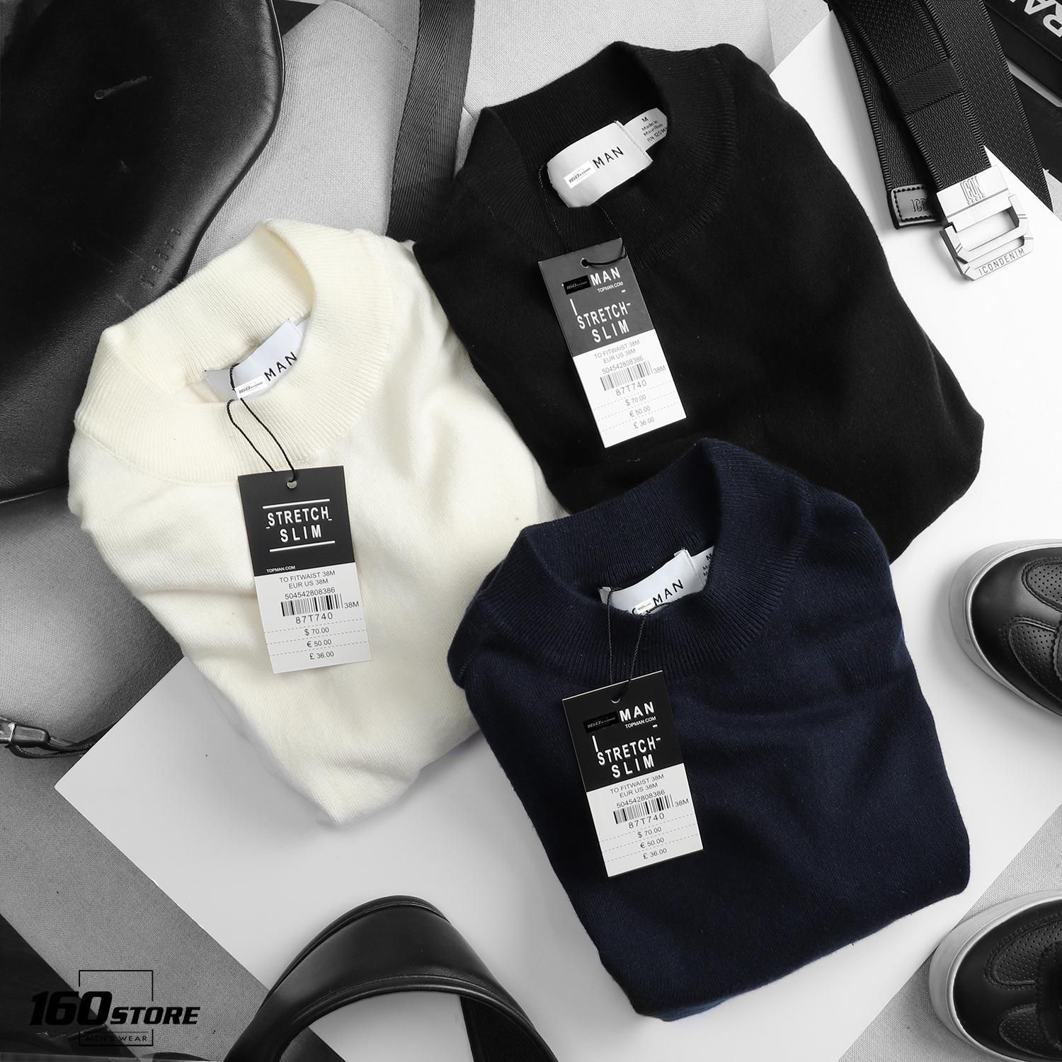 Áo thun len (sweater) T.MAN knitted muscle fit turtle neck