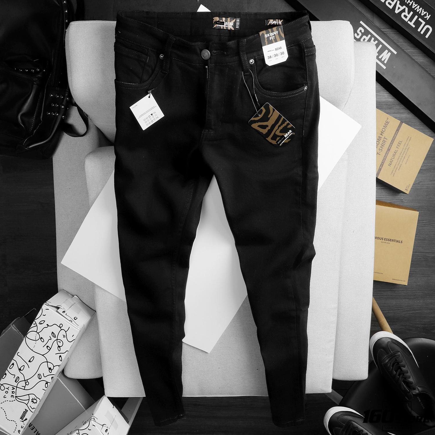Quần jeans P.B skinny black