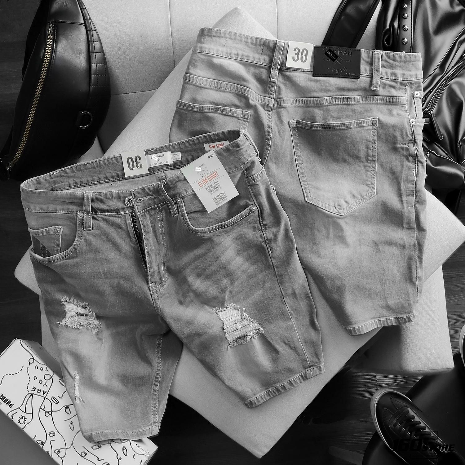 Quần short jeans T.MAN rách
