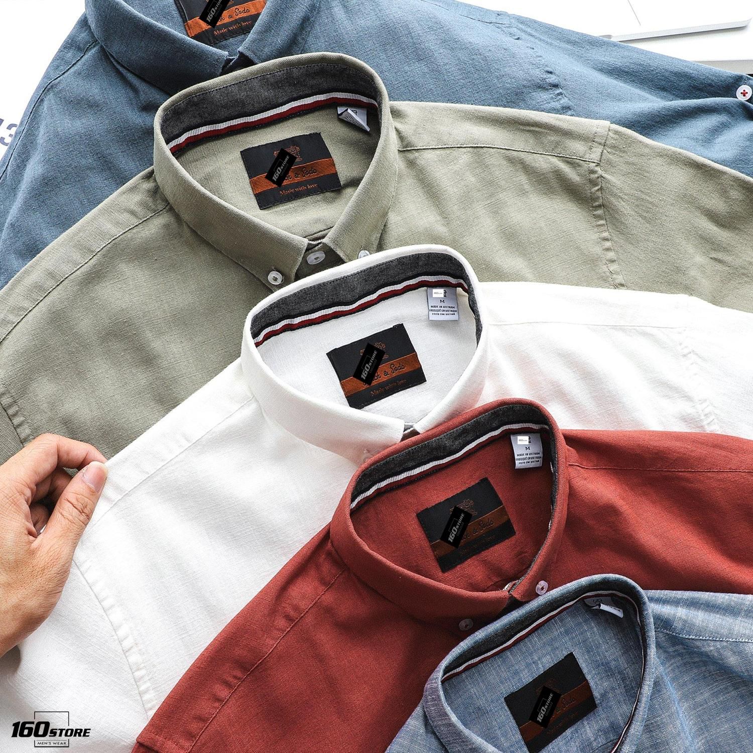 Áo sơmi linen S0DA slim fit