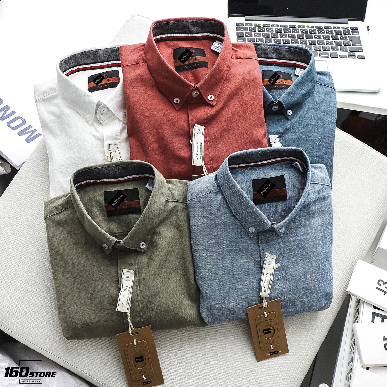 Áo sơmi linen S0DA slim fit