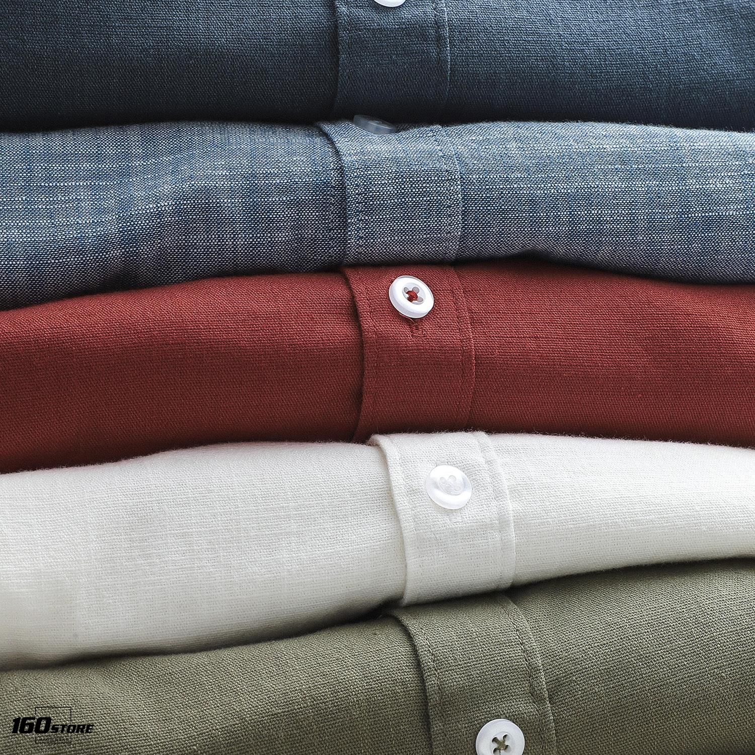 Áo sơmi linen S0DA slim fit