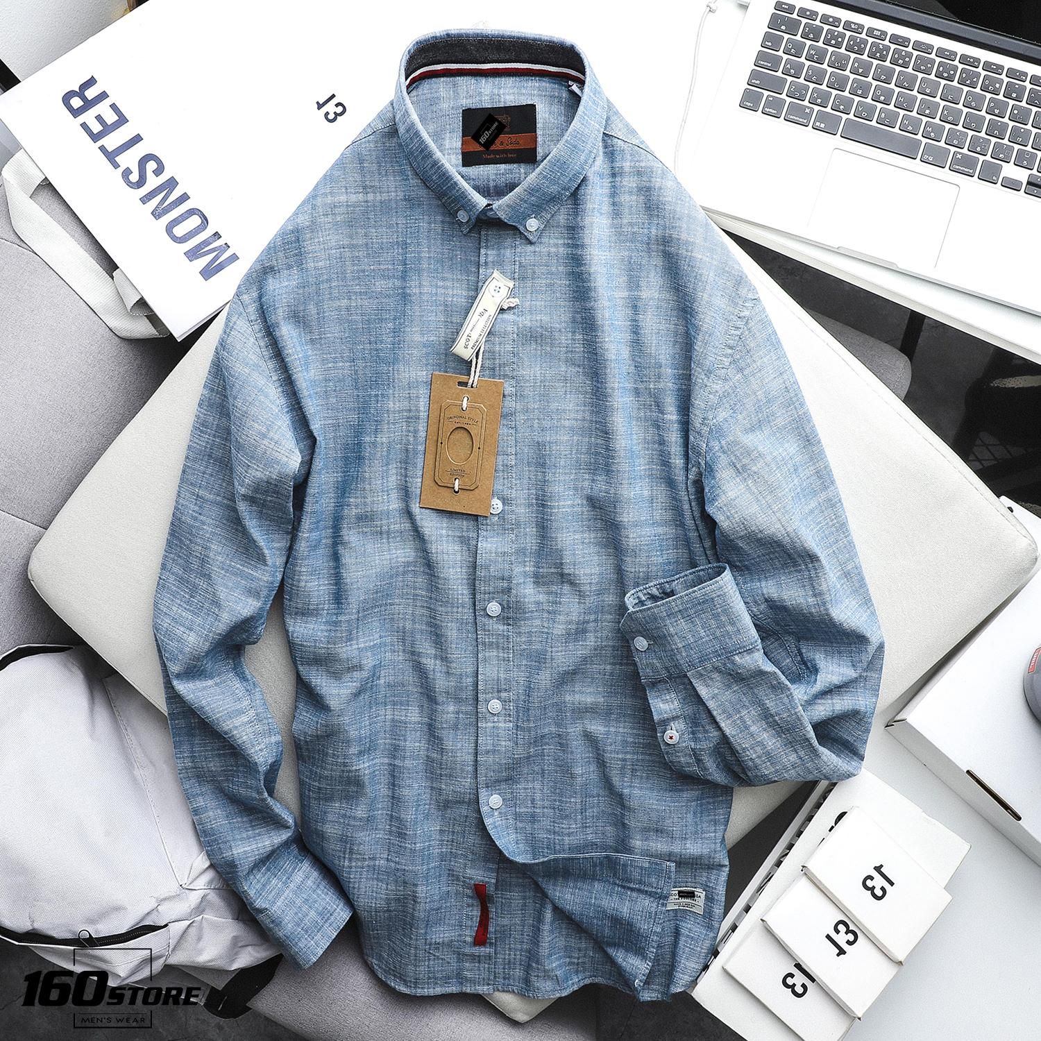 Áo sơmi linen S0DA slim fit