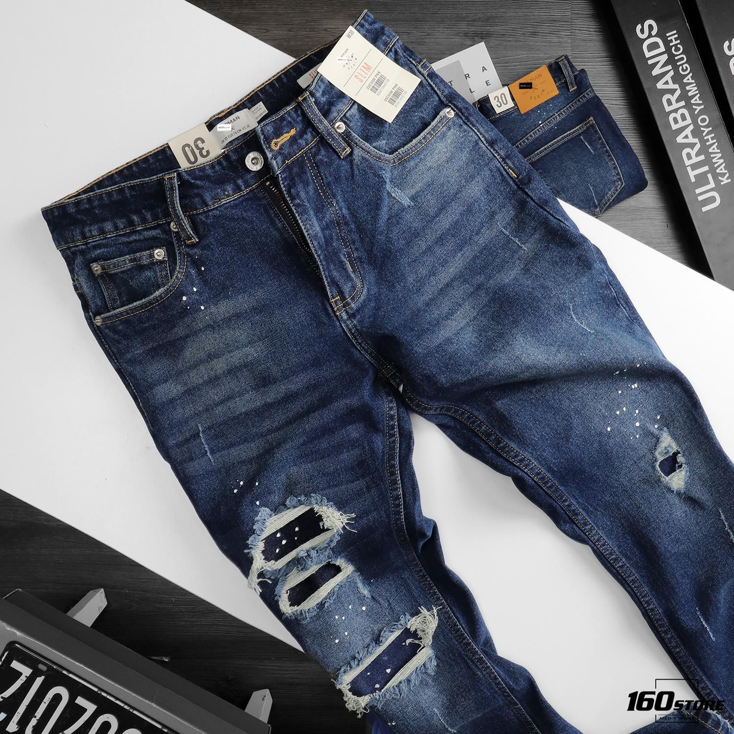 Quần jeans T.MAN slim fit rách