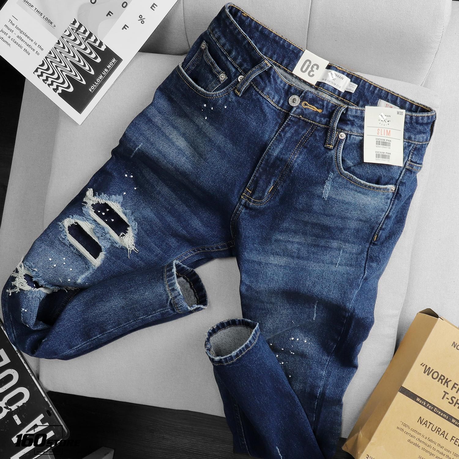 Quần jeans T.MAN slim fit rách