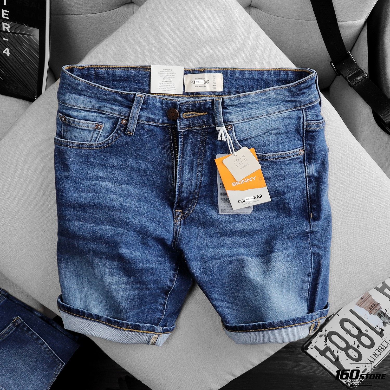 Quần short jeans P.B Bermuda