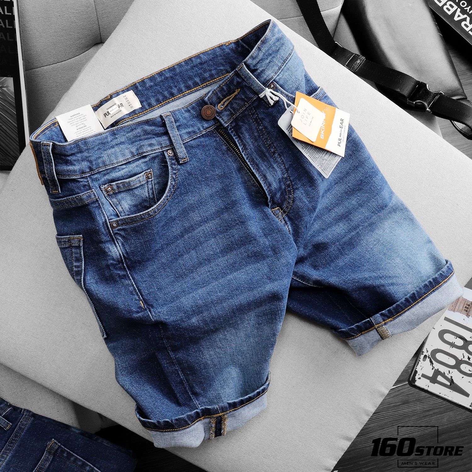 Quần short jeans P.B Bermuda
