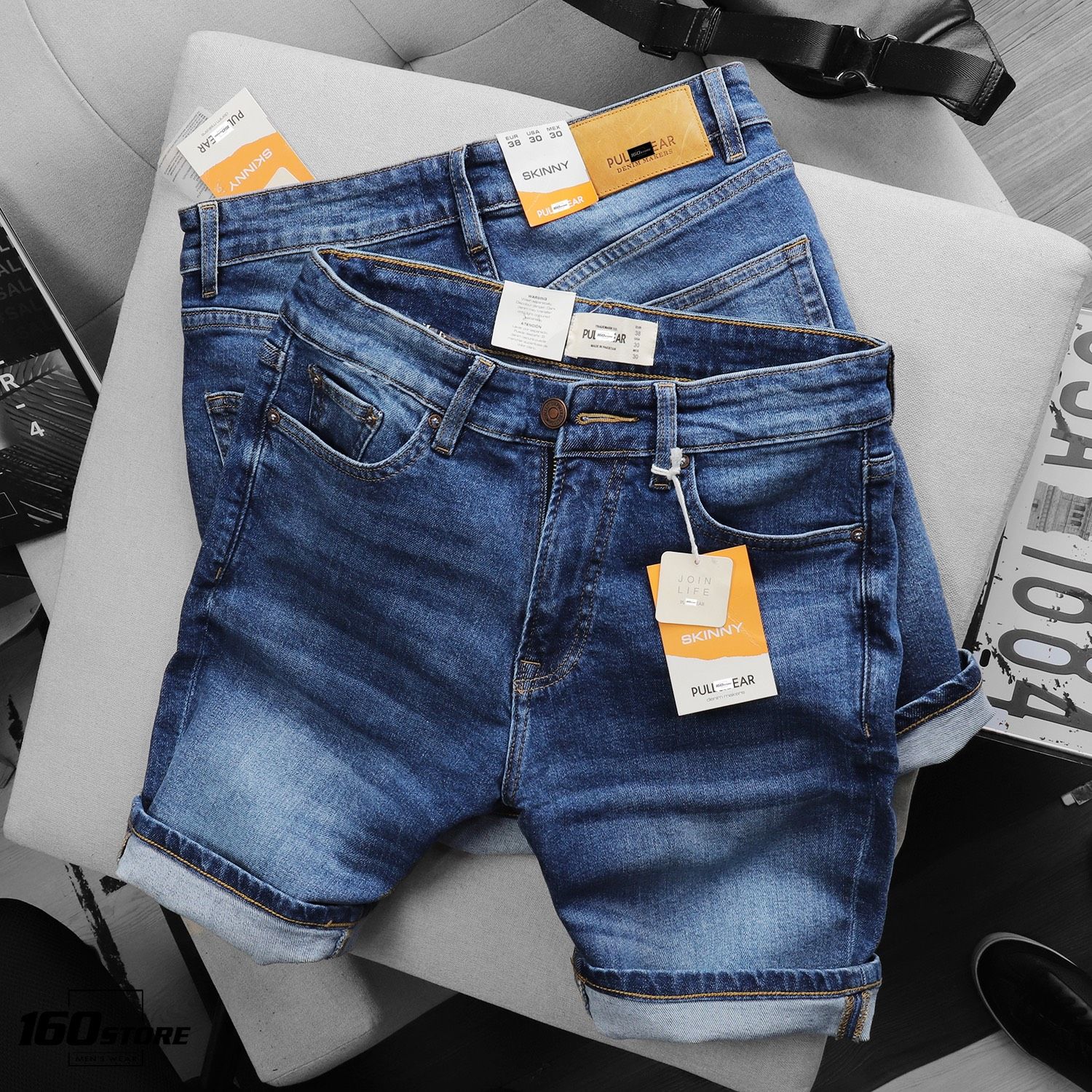 Quần short jeans P.B Bermuda