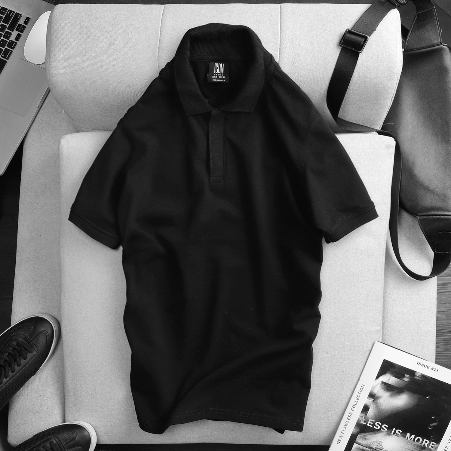 Áo polo ICON DENIM stretch fabric