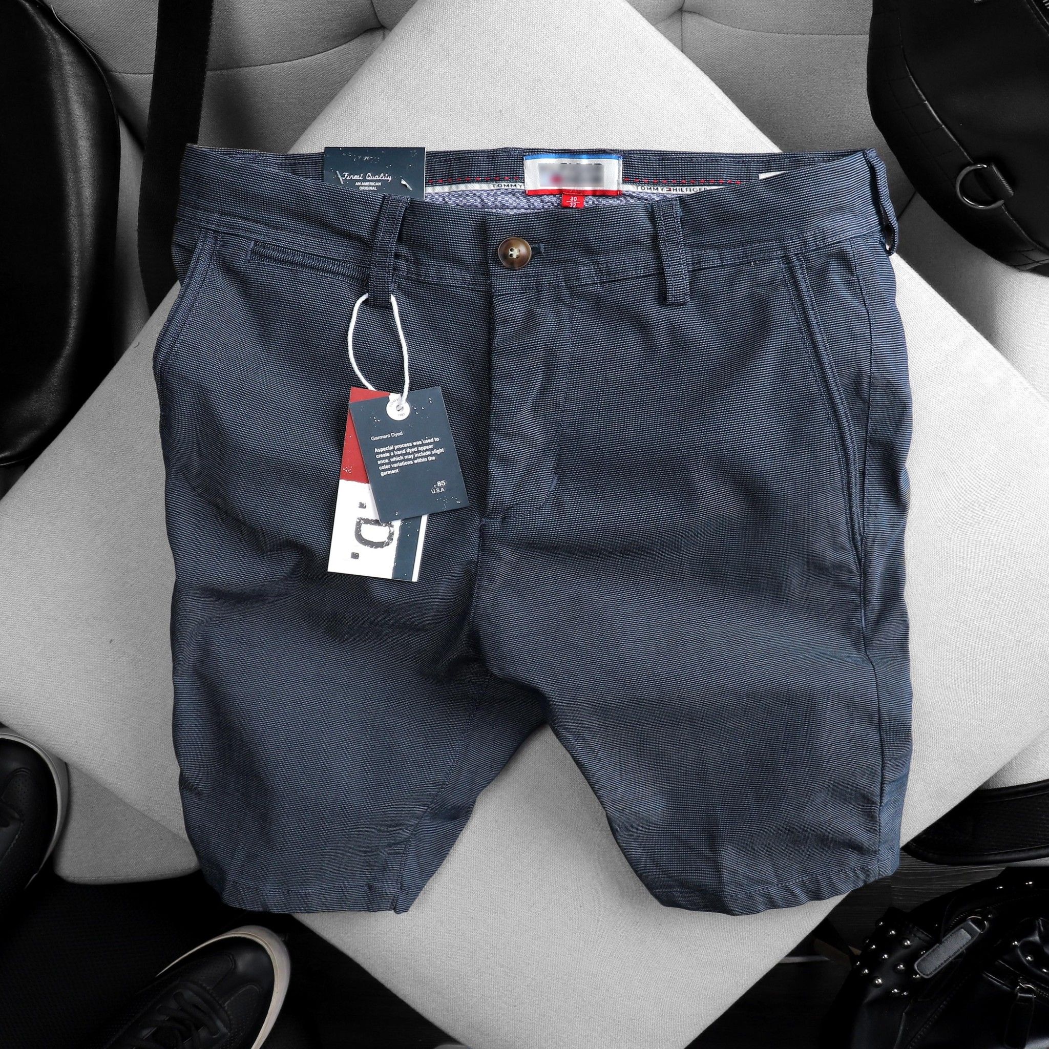 Quần short kaki textured