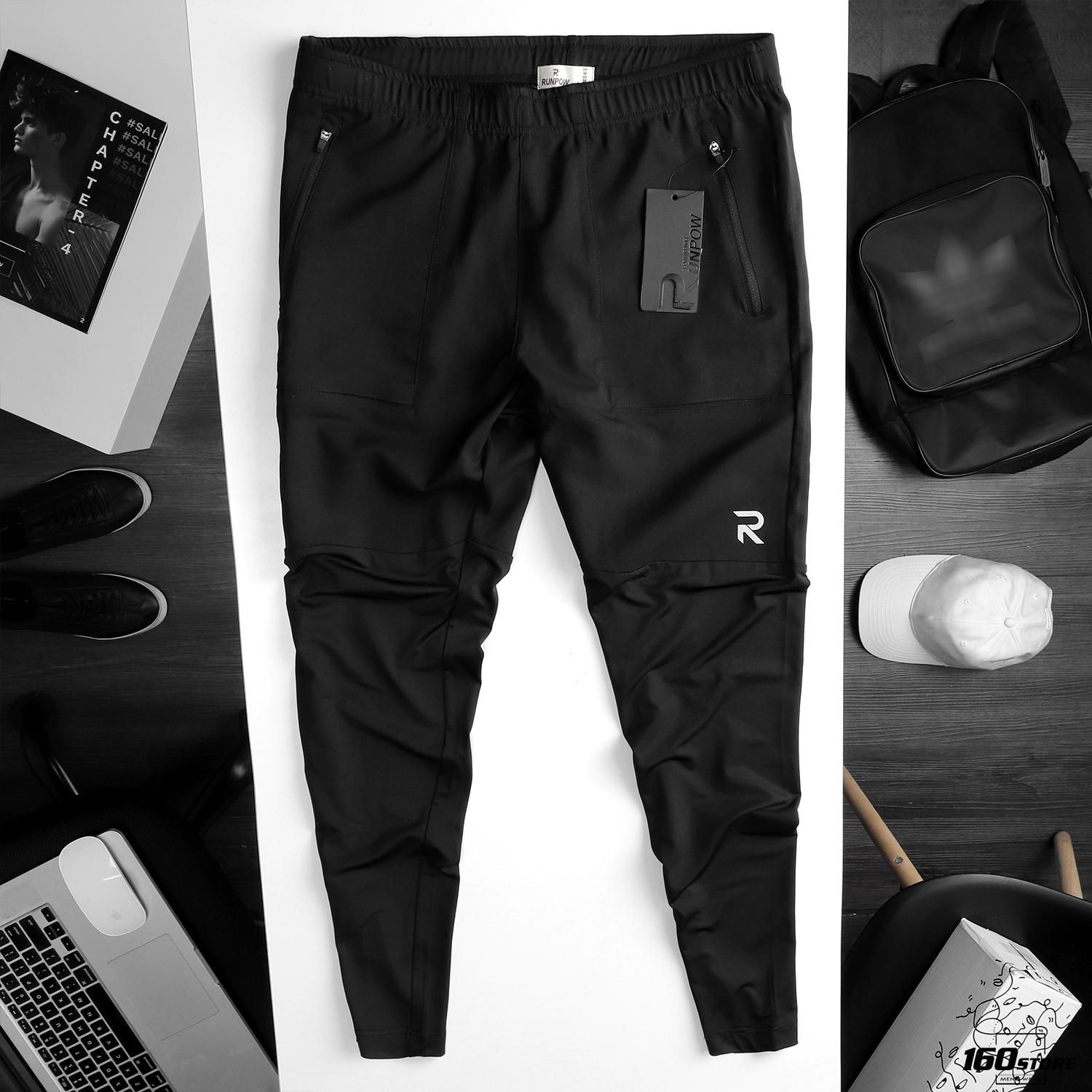 Quần RUNPOW running tights in black