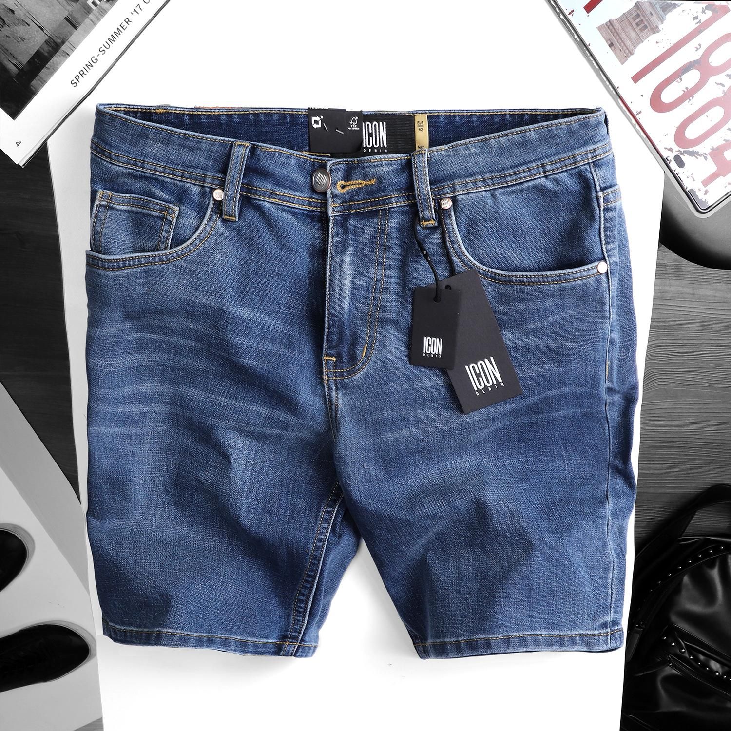 Quần short jeans ICON DENIM dark blue