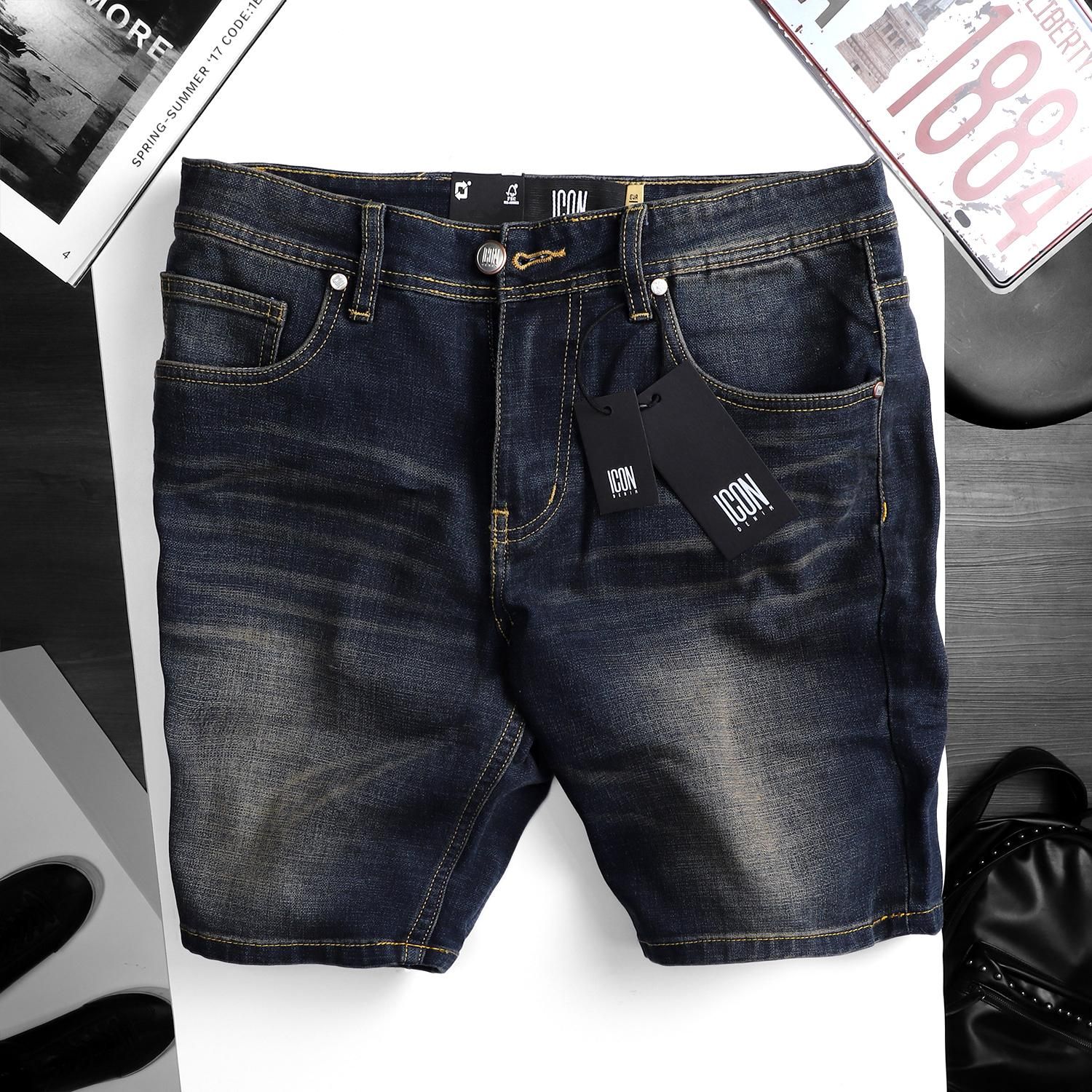 Quần short jeans ICON DENIM dark blue