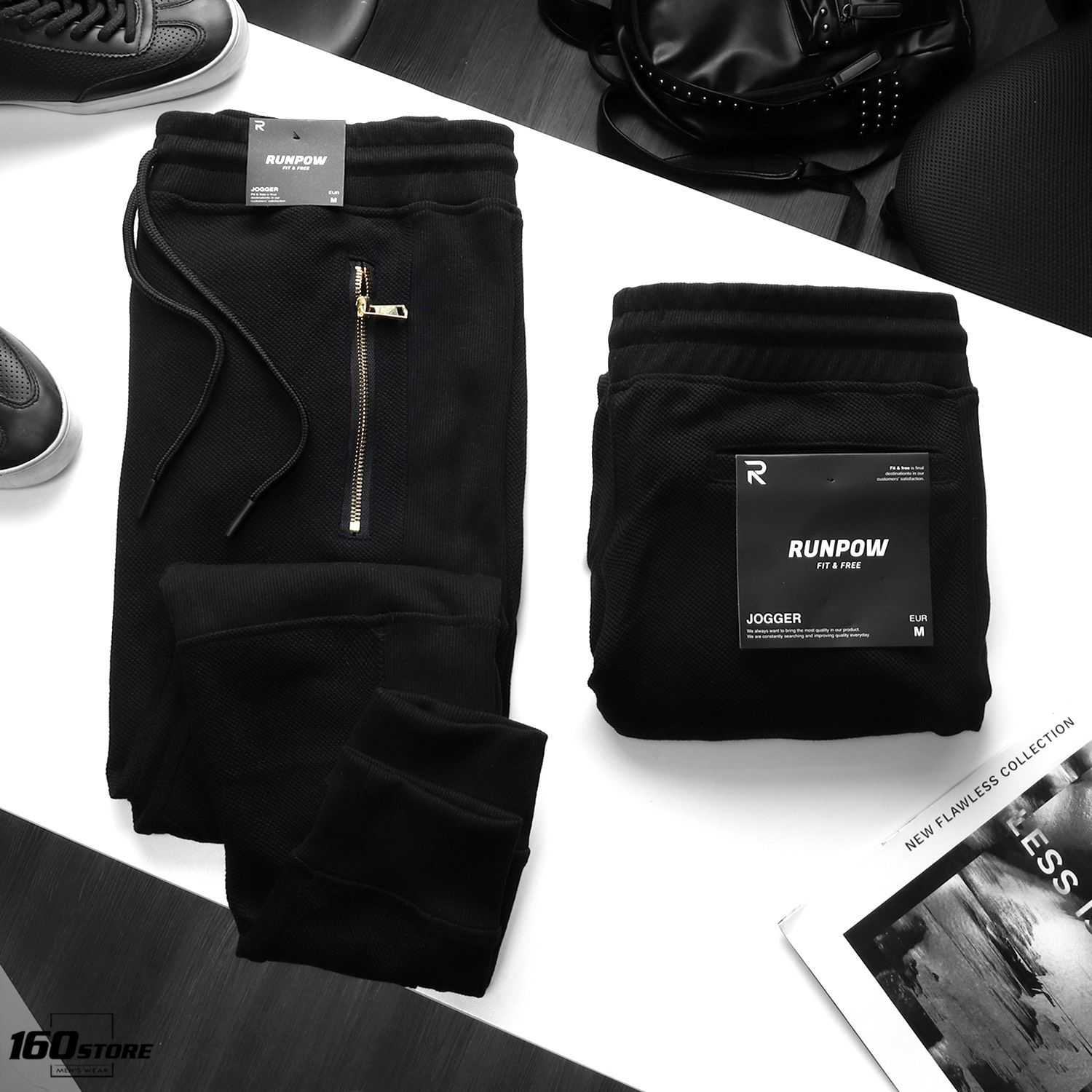 Quần jogger RUNPOW w zip ss20