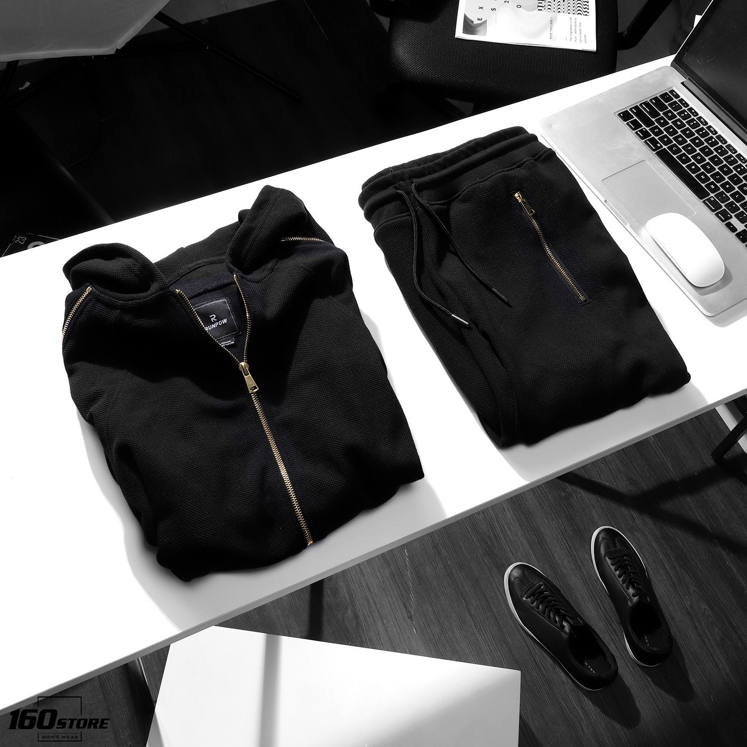 Áo khoác nỉ RUNPOW zip ss20