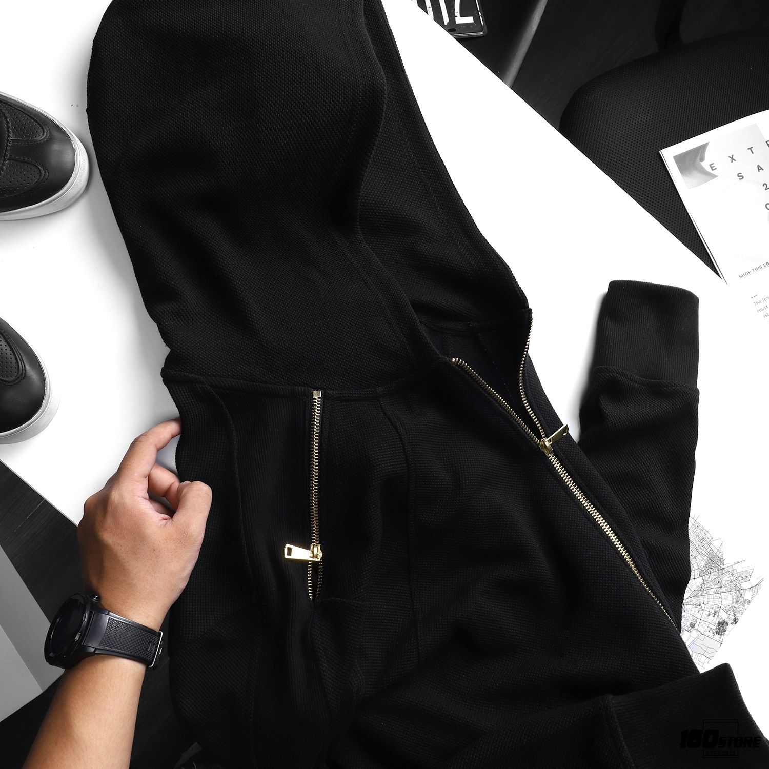 Áo khoác nỉ RUNPOW zip ss20