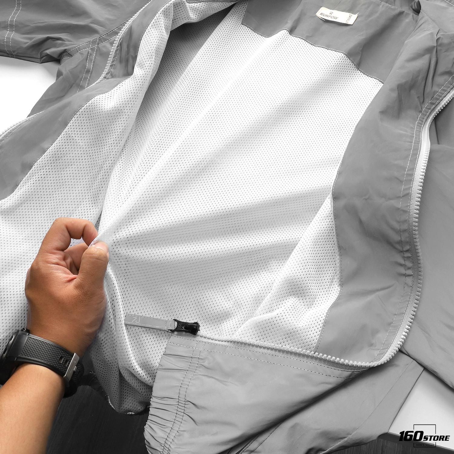 Áo khoác RUNPOW reflective cổ đứng