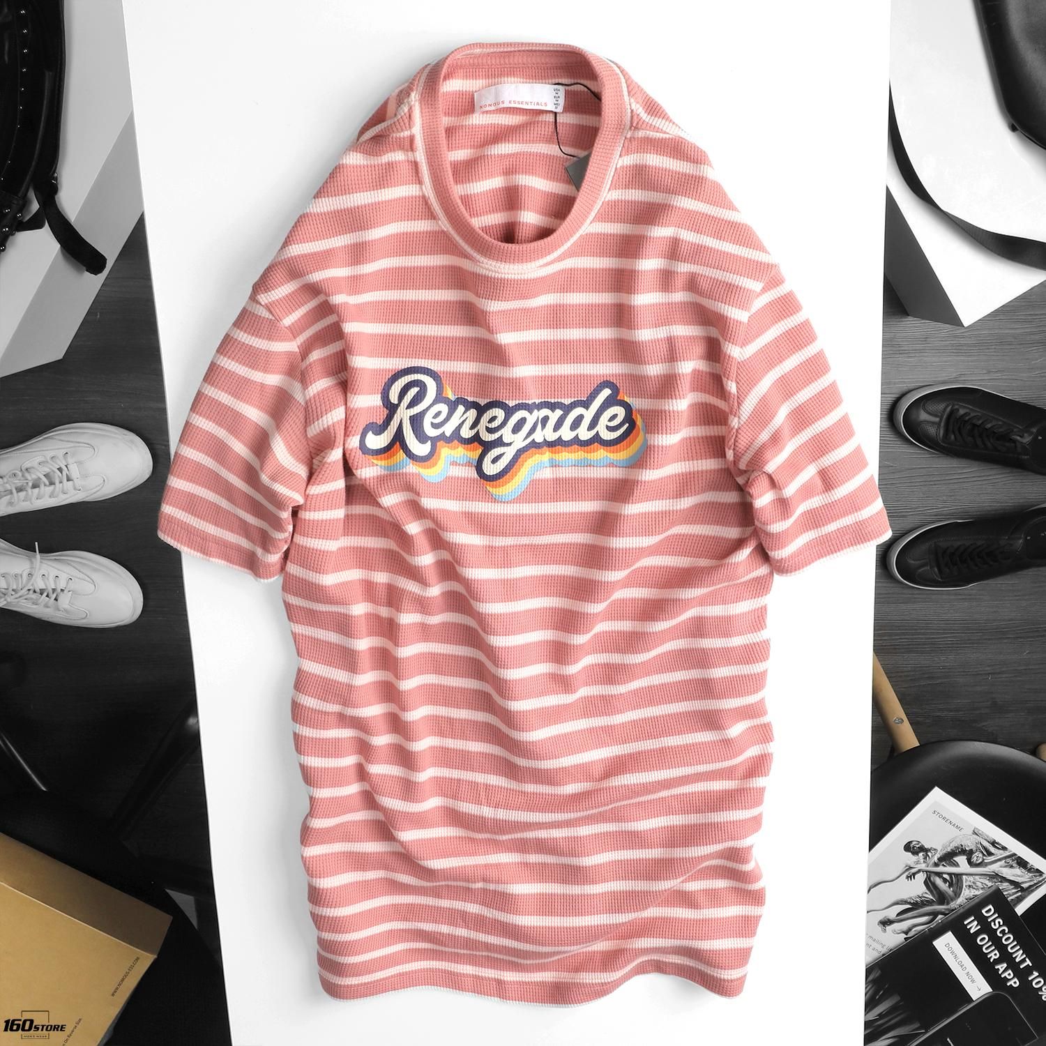 Áo thun NOMOUS ESSENTIALS stripes printed