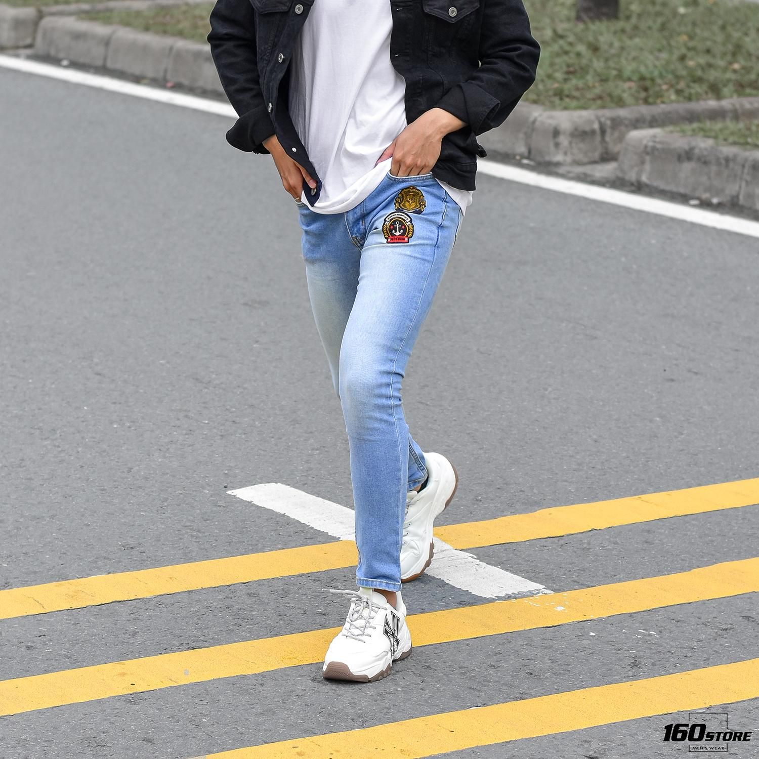 Quần jeans NOMOUS ESSENTIALS skinny patch logo