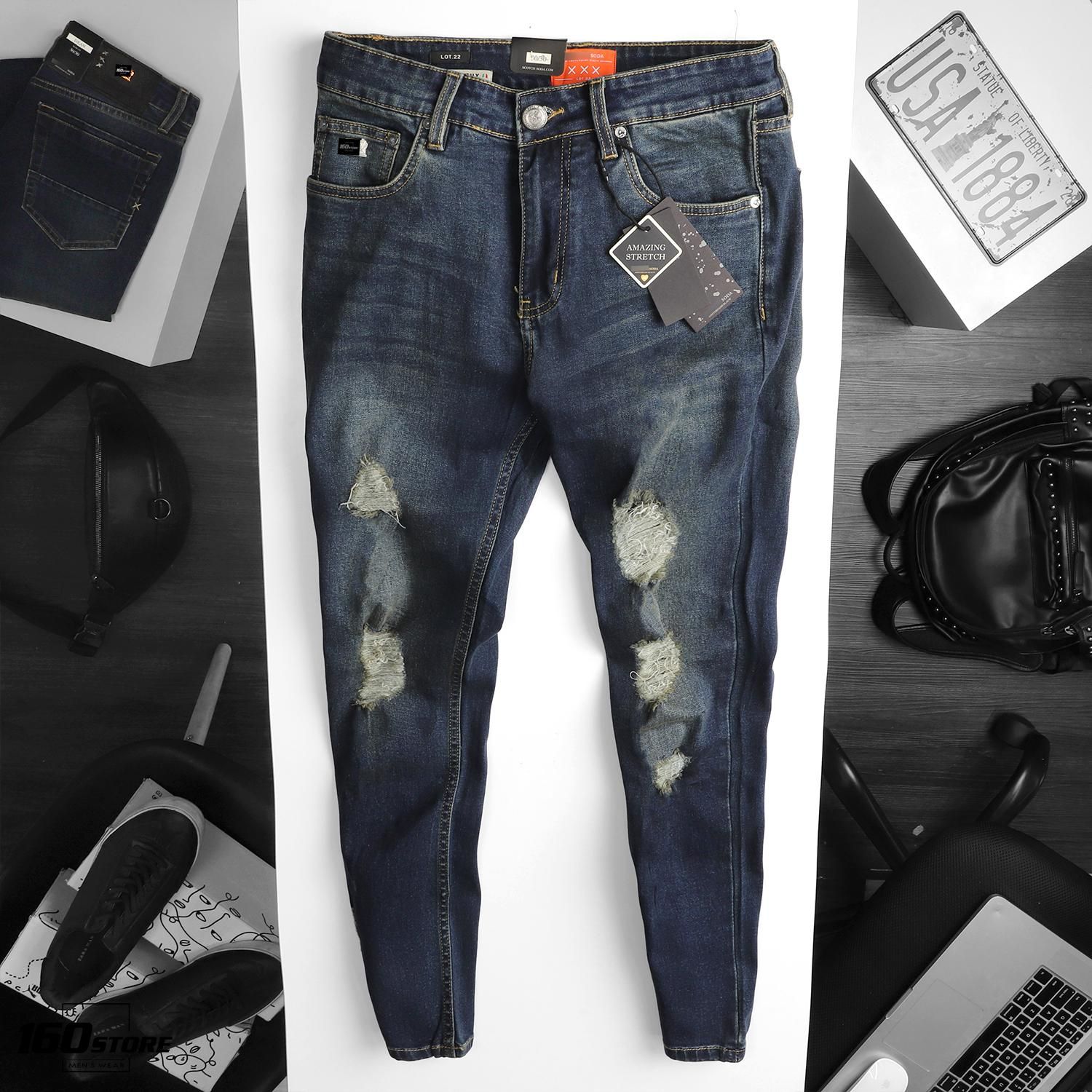 Quần jeans S.S0DA skinny rách