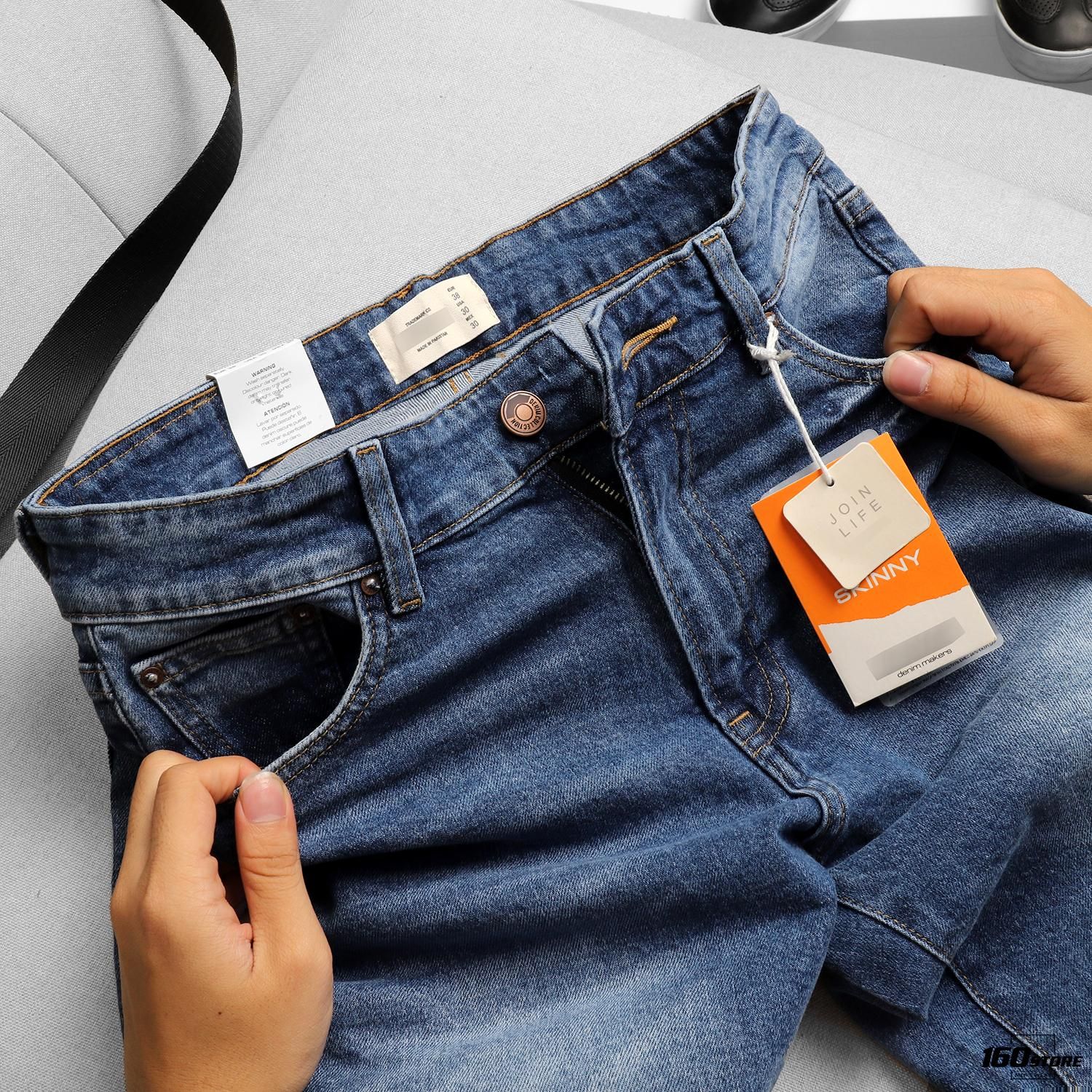 Quần short jeans P.B light blue