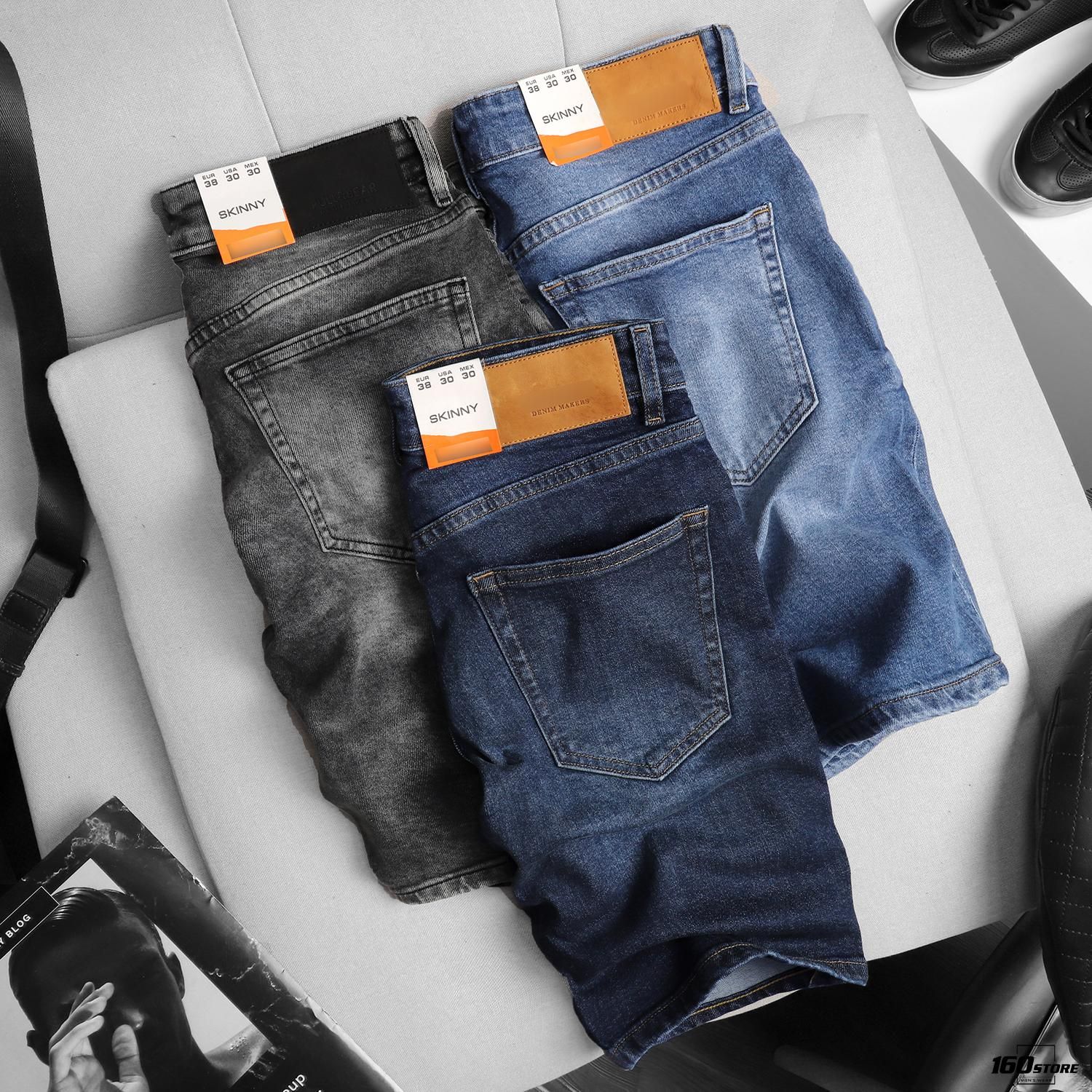 Quần short jeans P.B Gray wash