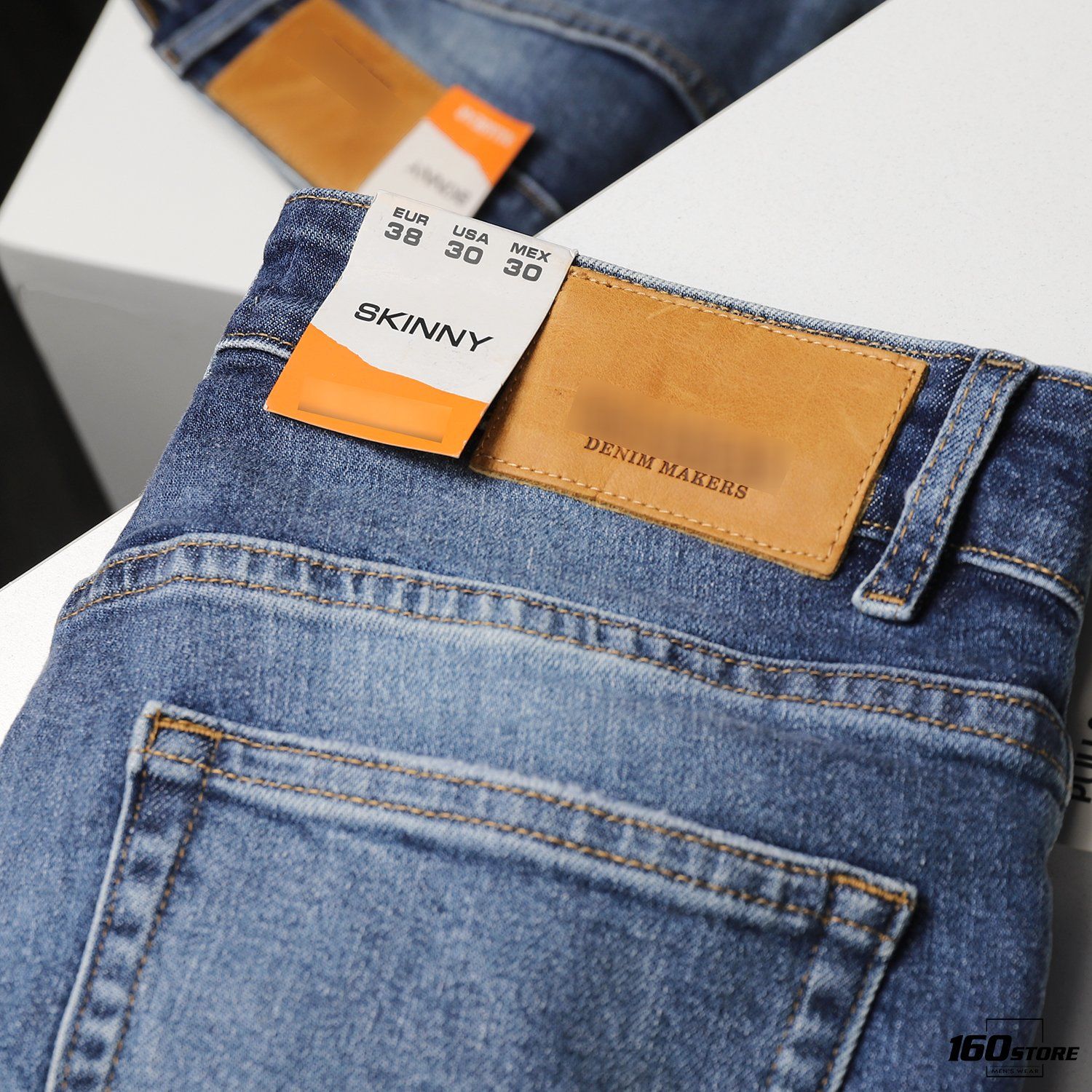 Quần jeans P.B skinny fit w ripped
