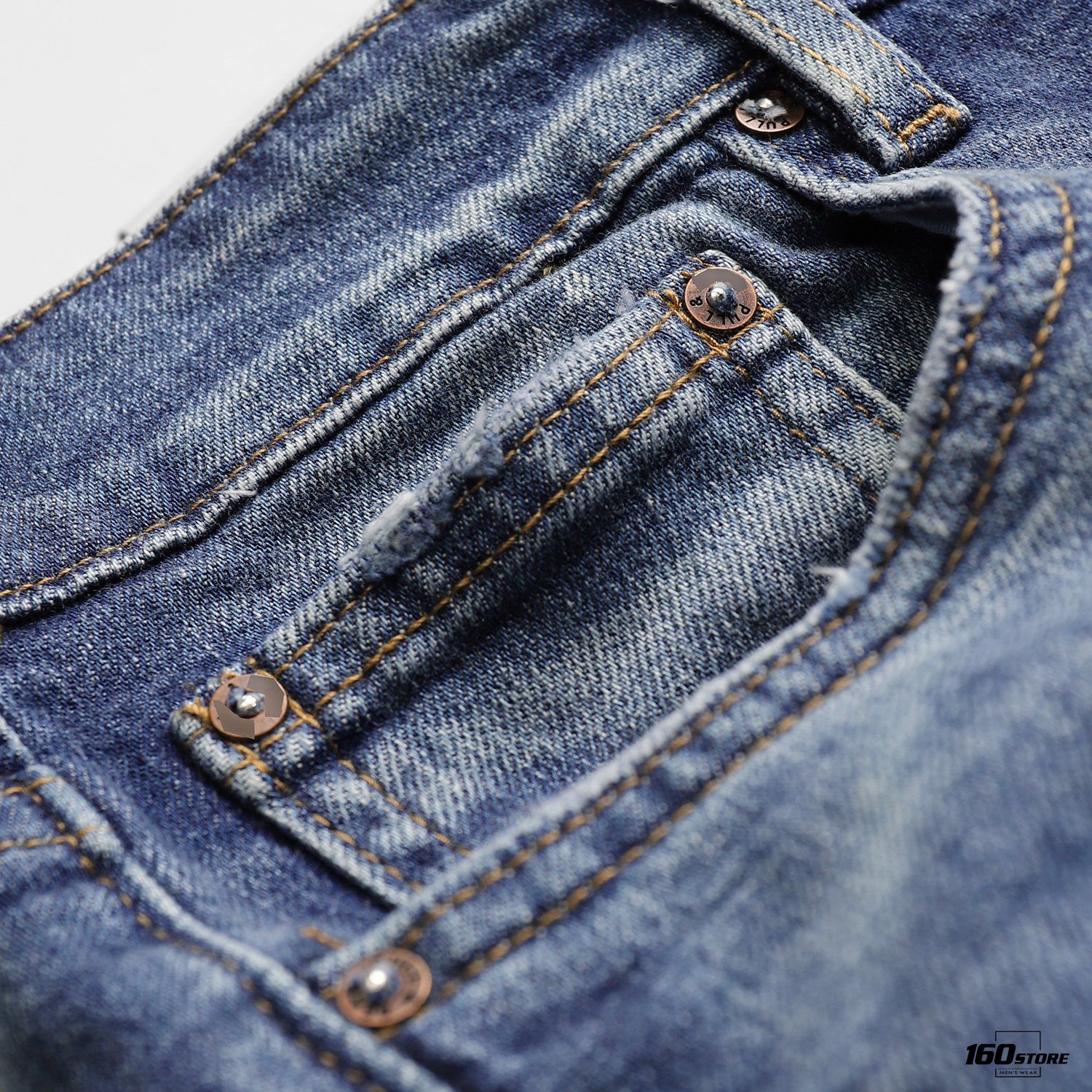 Quần jeans P.B skinny fit w ripped