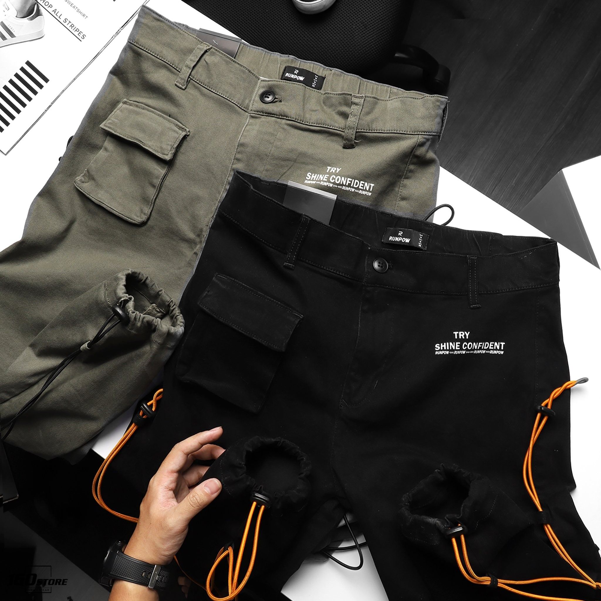 Quần jogger kaki RUNPOW cargo