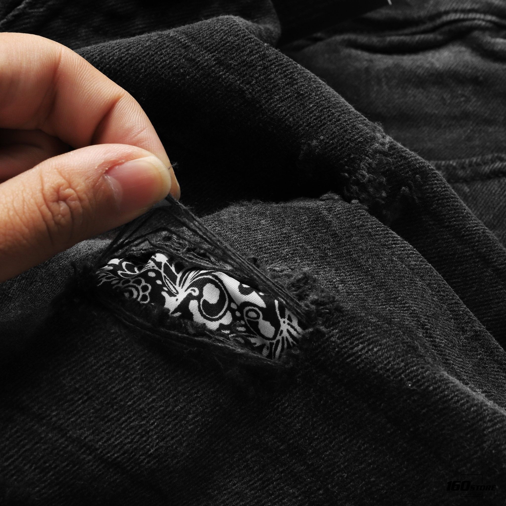 Quần short jeans NOMOUS ESSENTIALS Ripped