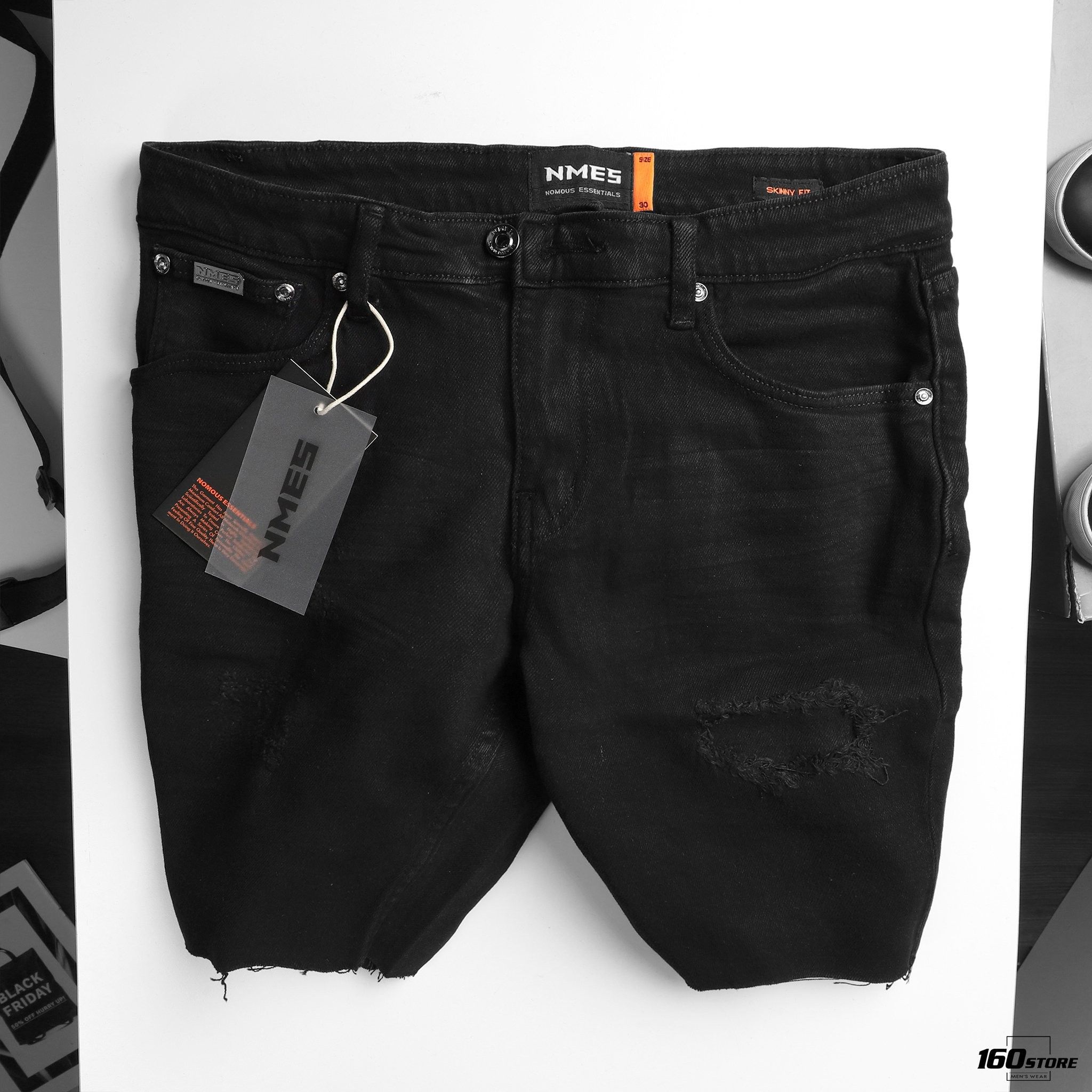 Quần short jeans NOMOUS ESSENTIALS Ripped